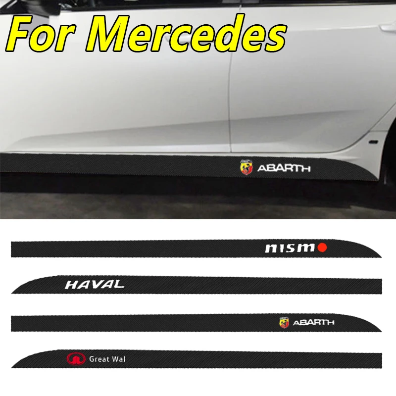 

2pcs Car Door Side Skirt Stripes Stickers For Mercedes Benz W203 W204 W205 W210 W211 W212 W213 W169 W177 V177 W247 W176 W166