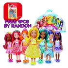 Комплект Барби Rainbow Челси из 7 предметов, мини-кукла для девочек, одежда принцессы, наряд, игрушка, Подарочная коробка для девочек, подарок DPY37