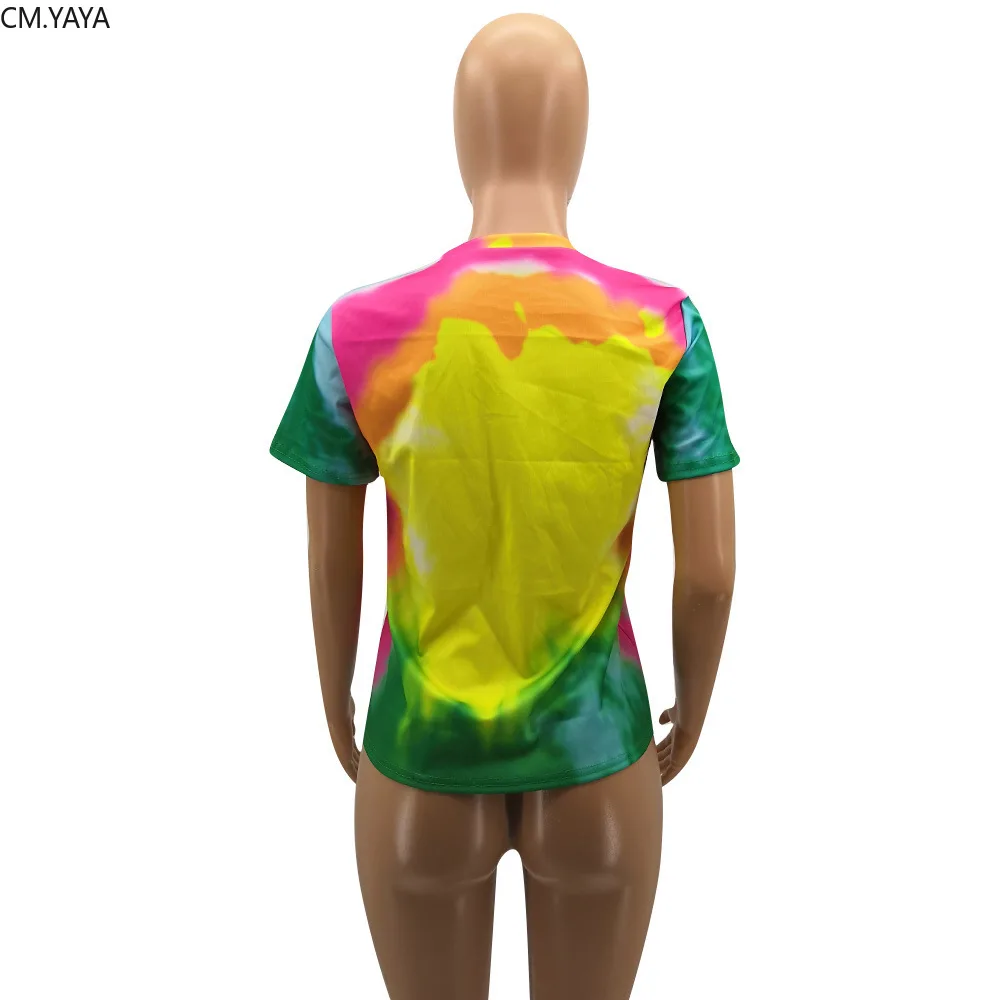 2019 Новая женская летняя футболка с короткими рукавами и круглым вырезом принтом