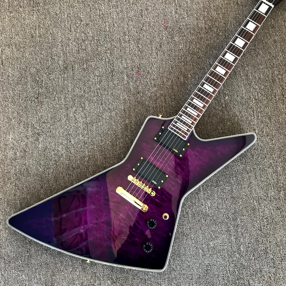 

Электрическая гитара особой формы, фингерборд из палисандра, электрическая гитара с грифом из клена пламени, бесплатная доставка