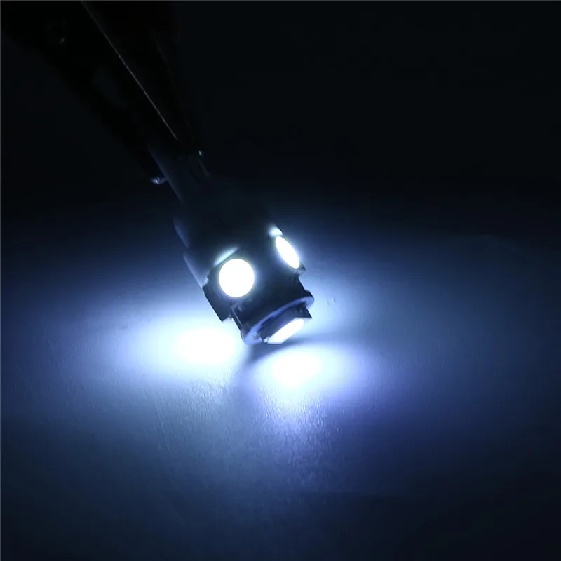 10 шт./лот 24V 5SMD светодиодный 5050 T10 194 147 W5W Ширина Чтение номерного знака светильник резервного копирования лампа супер яркий белый