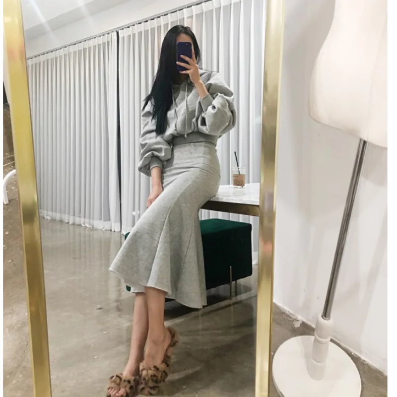 Женский комплект из двух предметов LANMREM 202 весенне летний модный однотонный