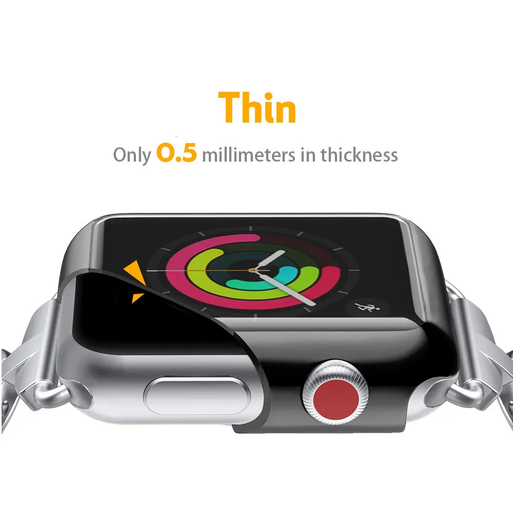 Защитная крышка для Apple Watch, чехол с гальваническим покрытием, пластиковый жесткий компьютер 38 мм/42 мм для Apple Watch Series 3 и Series 2