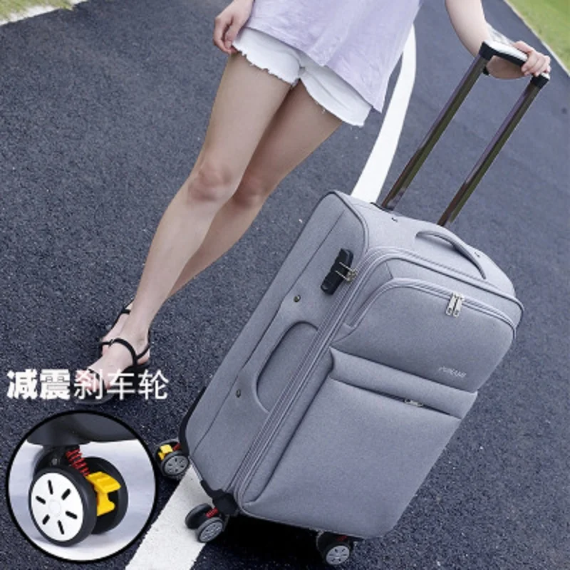 high quality Can board Business 20/22/24/26/28 size High capacity Oxford Rolling Luggage Spinner brand Travel Suitcase