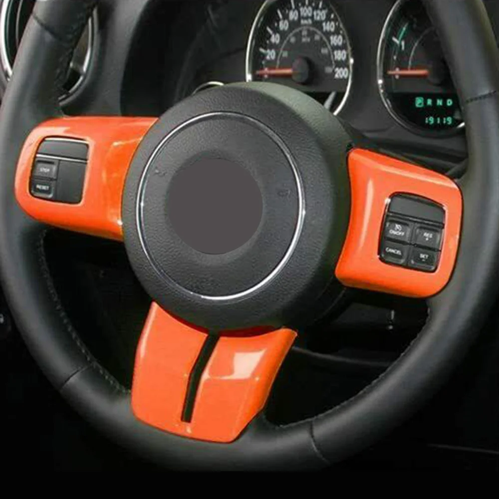 

Orange Car Interior Trim Kit Set Auto For Jeep Wrangler JK 2011-2017 Durable Fashion New
