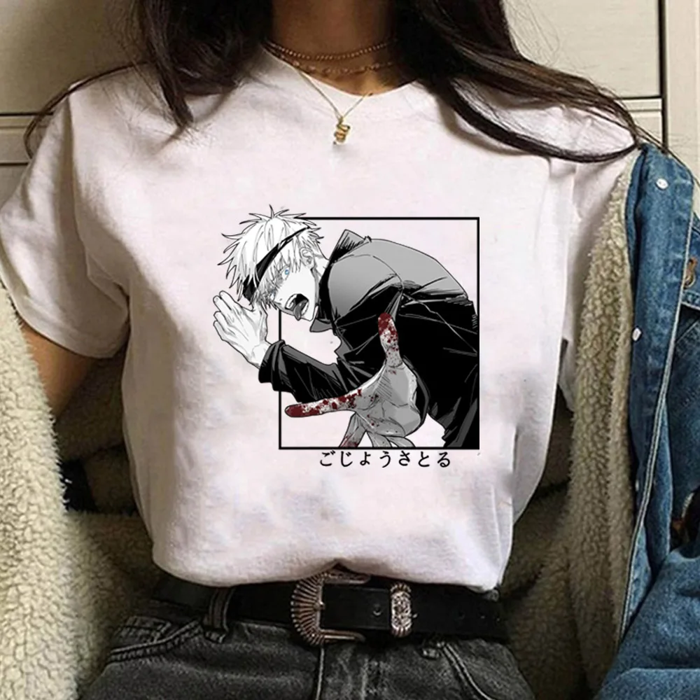 

Футболка унисекс juютсу Kaisen, свободная футболка, топ в стиле аниме с мультяшным принтом