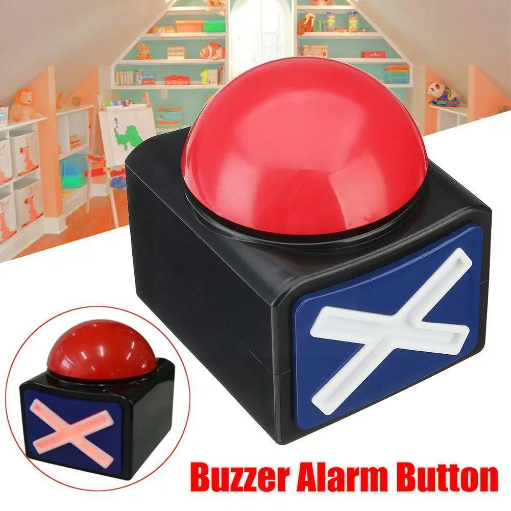 

Game Response Buzzer Alarm Button With Sound And Light Large Relief Toy Interactive Stress Family Ventilation Jokes Games P H9u3
