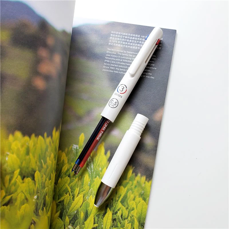 Японская шариковая ручка ZEBRA трех цветов многофункциональная три в одном B3A88