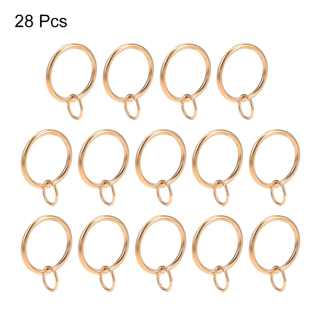 

Uxcell 28Pcs Curtain Rings Metal 32mm Inner Dia Drapery Ring Light Gold Tone for Holding Curtains and Window Curtains
