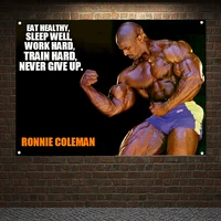 man muscular body poster wall hanging workout bodybuilding banner fitness exercise encouragement tapestry painting gym decor b2
