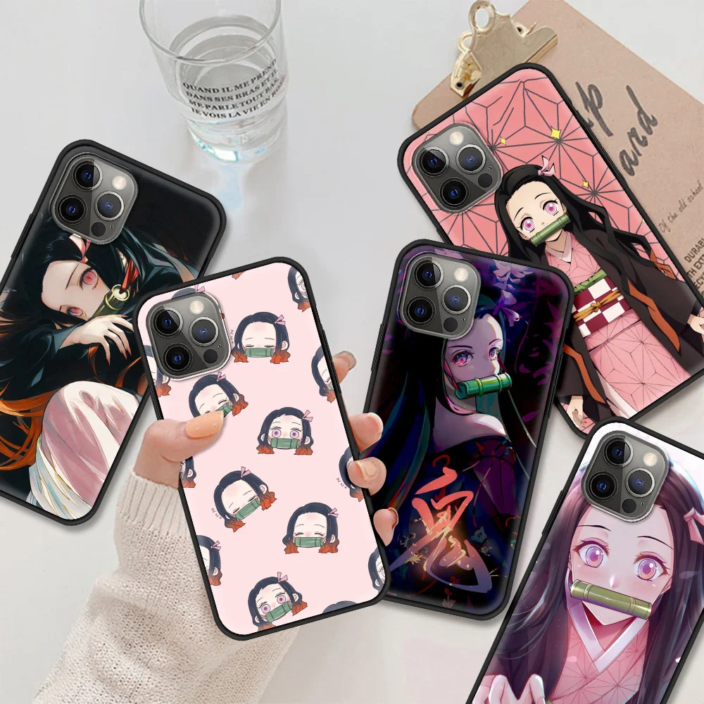 

Case For iPhone 11 12 pro max Baseus Soft Para for iXS XR X 8 7 6 6S Plus SE 12mini capinhas Demon Slayer Nezuko Anime