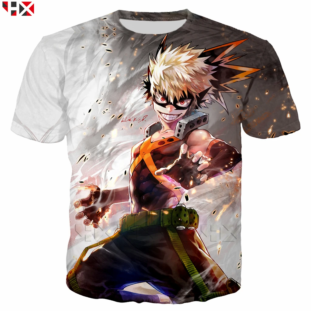 Футболка мужская с 3D принтом аниме Моя геройская Академия уличная одежда в стиле