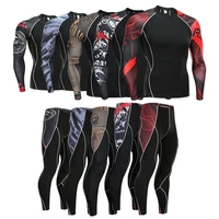 new model thermal underwear men sets compression sweat quick drying long johns fitness bodybuilding shapers