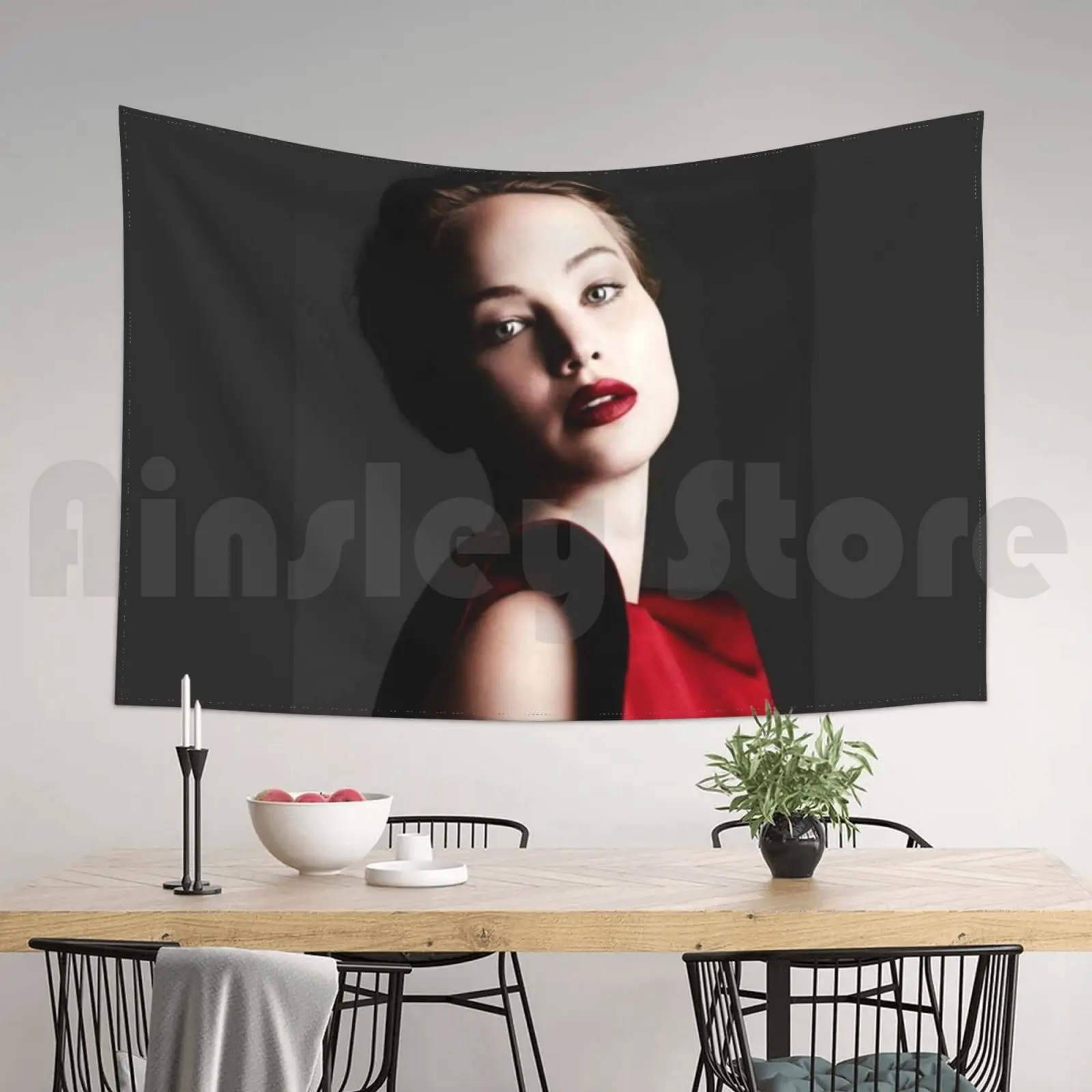 Гобелен Дженнифер Лоуренс для гостиной спальни портрета Лоуренса красивые