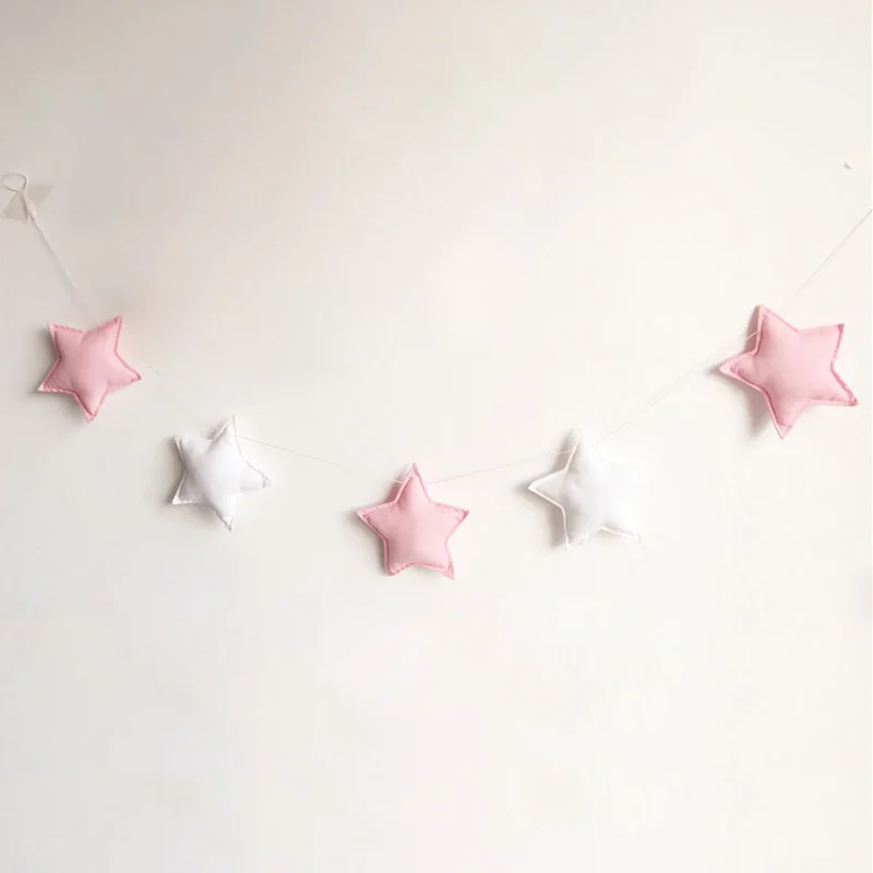pink white 150 см, украшение для детской комнаты, настенные подвески, декоративное украшение, звезда, мягкие игрушки, детские подарки, вечерние, рождественские украшения - Цвет: pink white