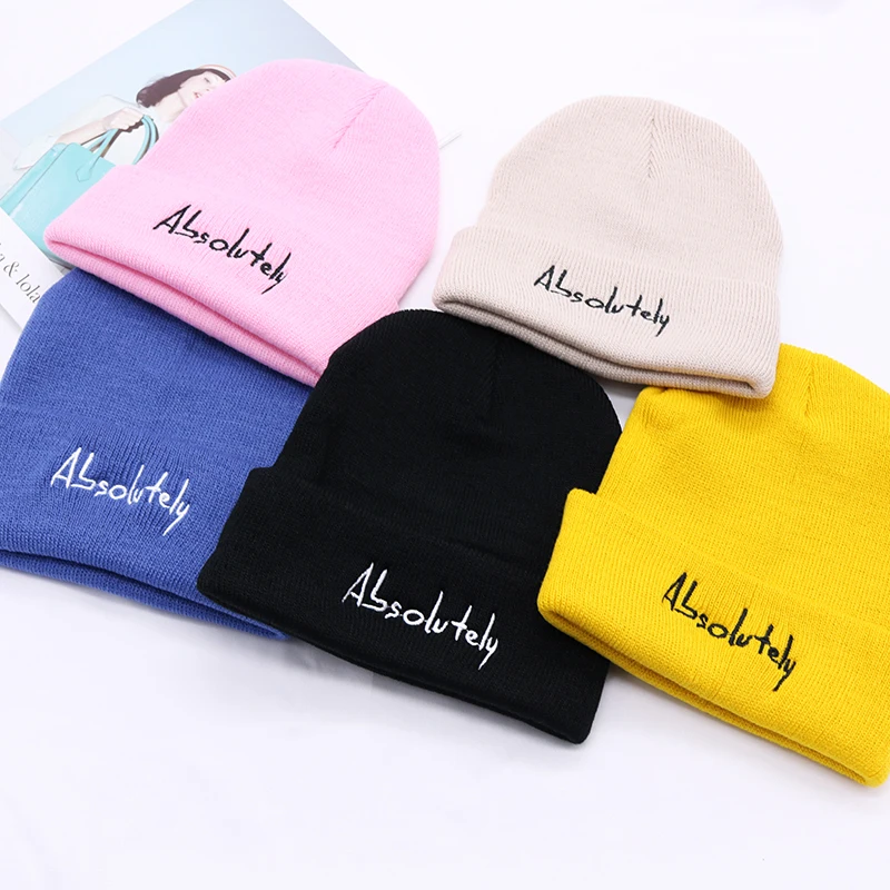Модная зимняя шапка с надписью ab утолщенная вязаная для женщин и мужчин Уличная
