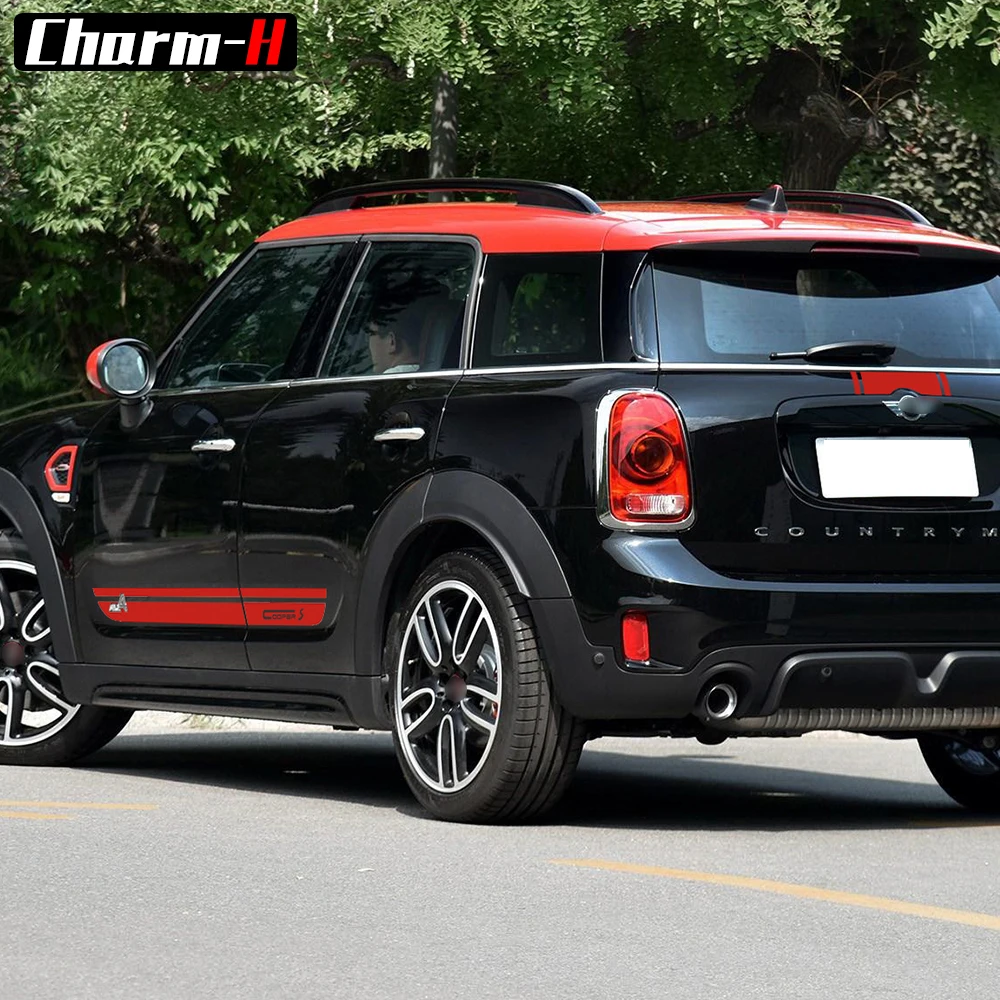 Наклейки на багажник автомобиля для BMW Mini Cooper S All4 Countryman F60 2017|decal sticker|for bmwside stripes
