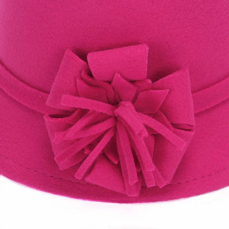 Новая Винтажная женская теплая Кепка из искусственной шерсти с цветочным