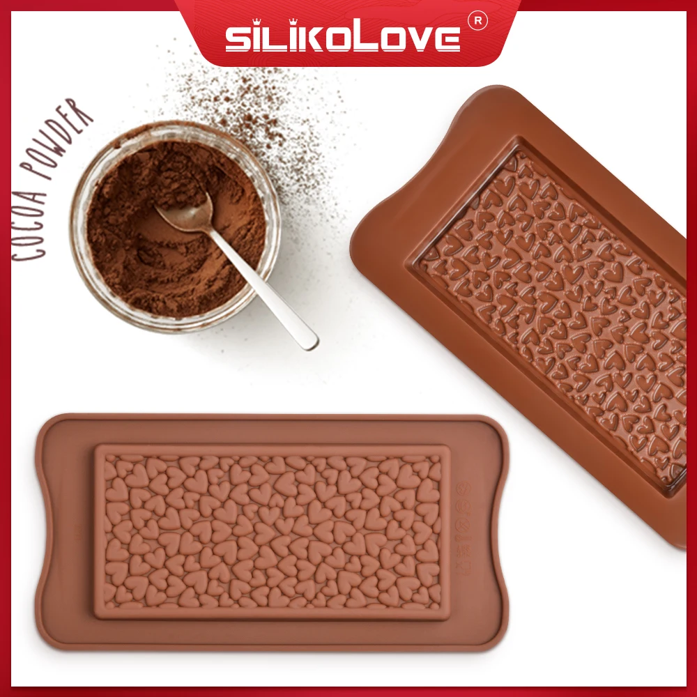 Силиконовые формы для шоколада с тиснением в виде сердца SILIKOLOVE 3d форма выпечки