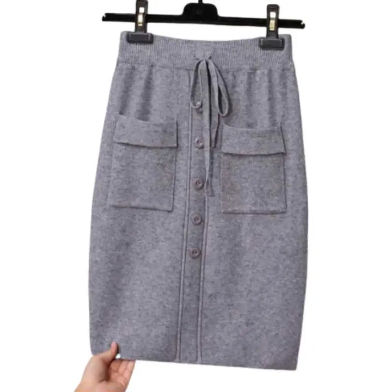 Женская трикотажная Мини юбка с завышенной талией однотонная|Женские юбки| |