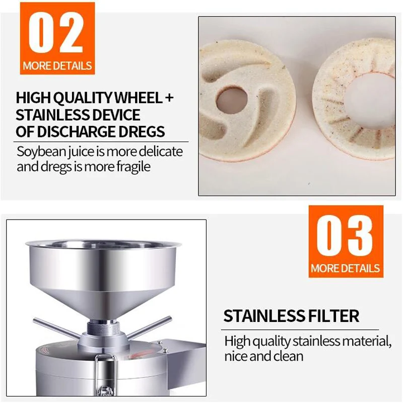 Высокомощная машина для производства соевого молока коммерческая шлифовальная