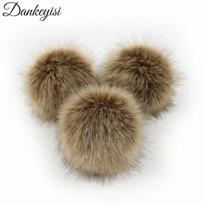 DANKEYISI DIY искусственный Лисий Мех пушистый помпон мяч для шляп обуви шарфов сумок сделай сам искусственный мех помпон с пряжкой многоцветный