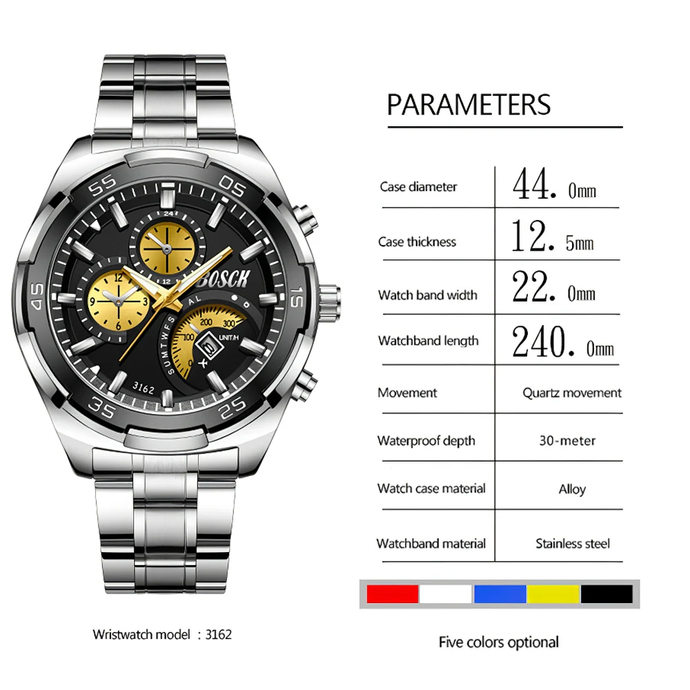 Часы наручные мужские кварцевые спортивные модные водонепроницаемые со