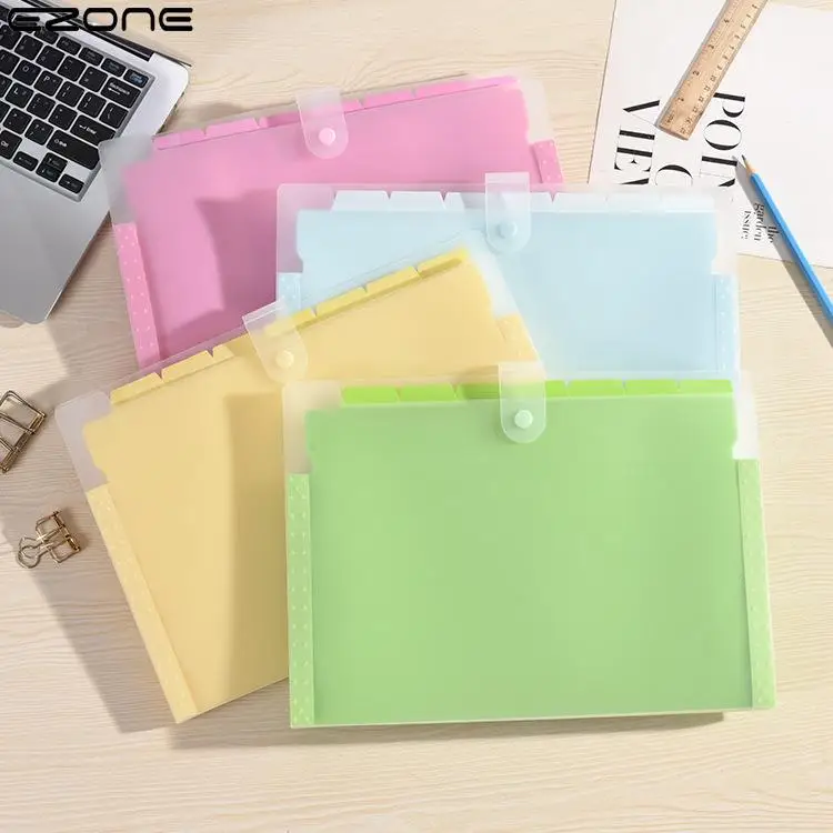 

EZONE 8 Cells Multi-layer File Bag Student Test Paper Storage Bag School Office Supplies Students Stationery Water Proof Solid