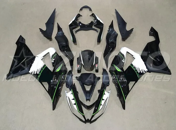 

Литьевая пресс-форма, новинка, комплект обтекателей из АБС-пластика для kawasaki Ninja ZX-6R ZX6R 2013 2014 2015 2016 2017 2018, комплект кузова черного и белого цве...