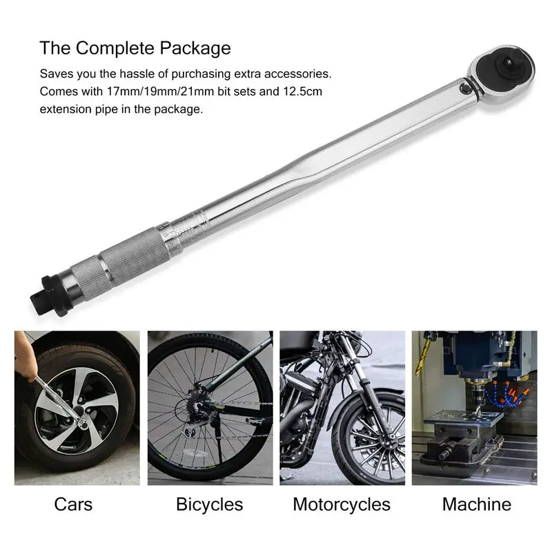 

1/2-Inch Drive Click Torque Wrench (10-150 ft-lbs.or 13.6-203.5 Nm) 24-Tooth Dual Scale Alloy Steel