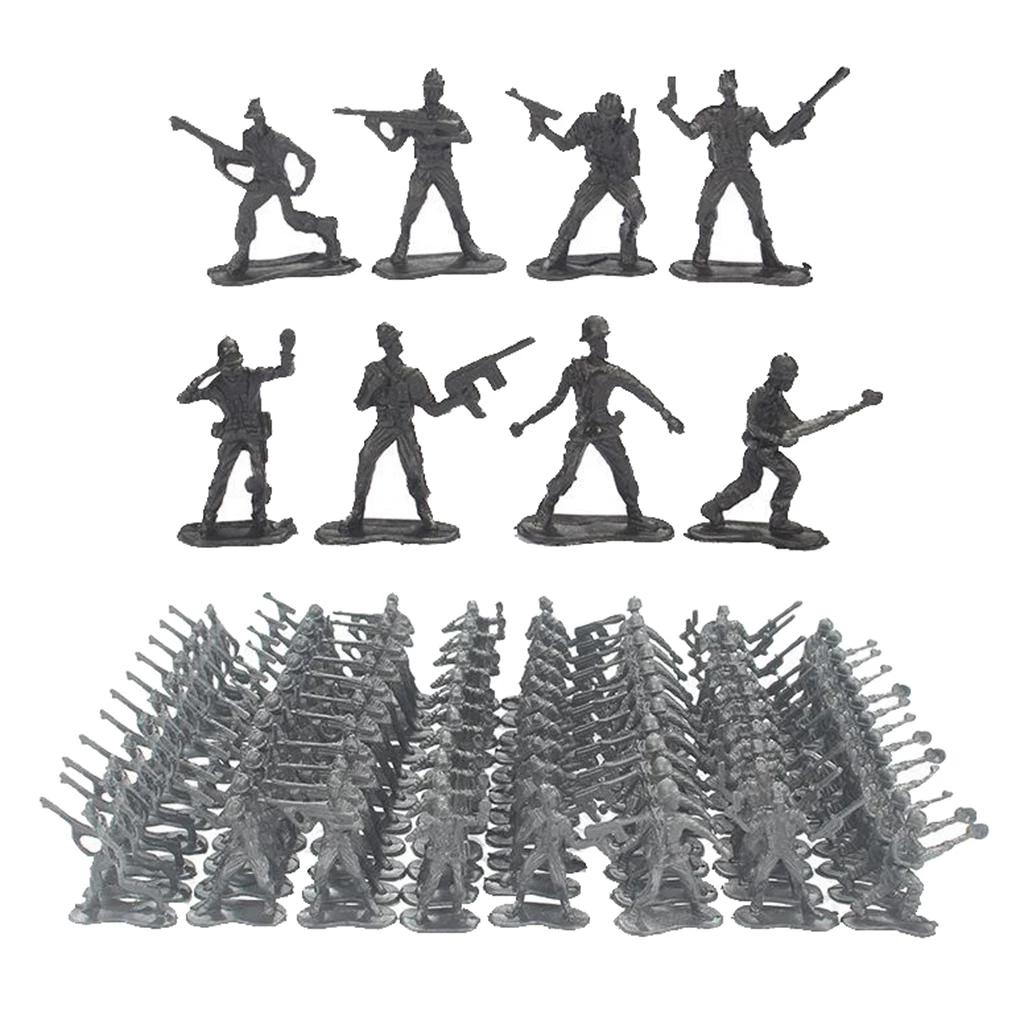 

4.5cm Mini Soldier Posture Men Statue Sets DIY Playset Accessory Gifts