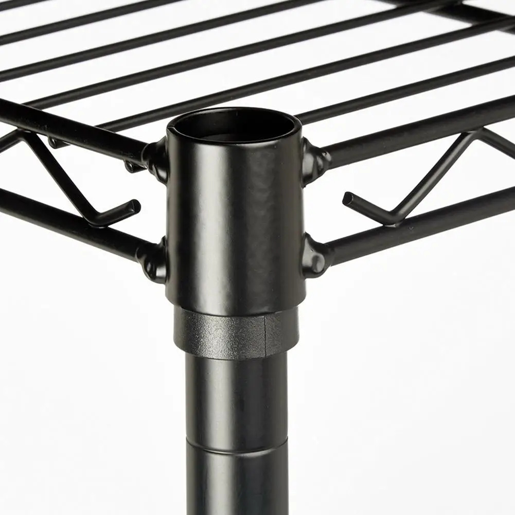 

5-Layers Metal Storage Rack Kitchen Home Holder Organizer Bathroom Tools Metal Rolling Trolley Cart Basket Stand Wheels