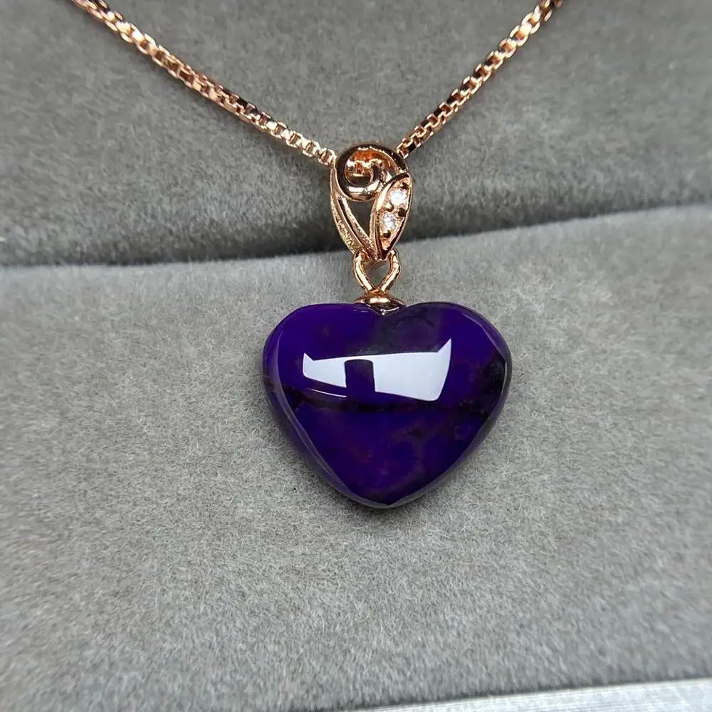 ECHSUN Sugilite кольцо ожерелье Кулон Кольцо anelli de mujer bague anel воротник plata 925 модные