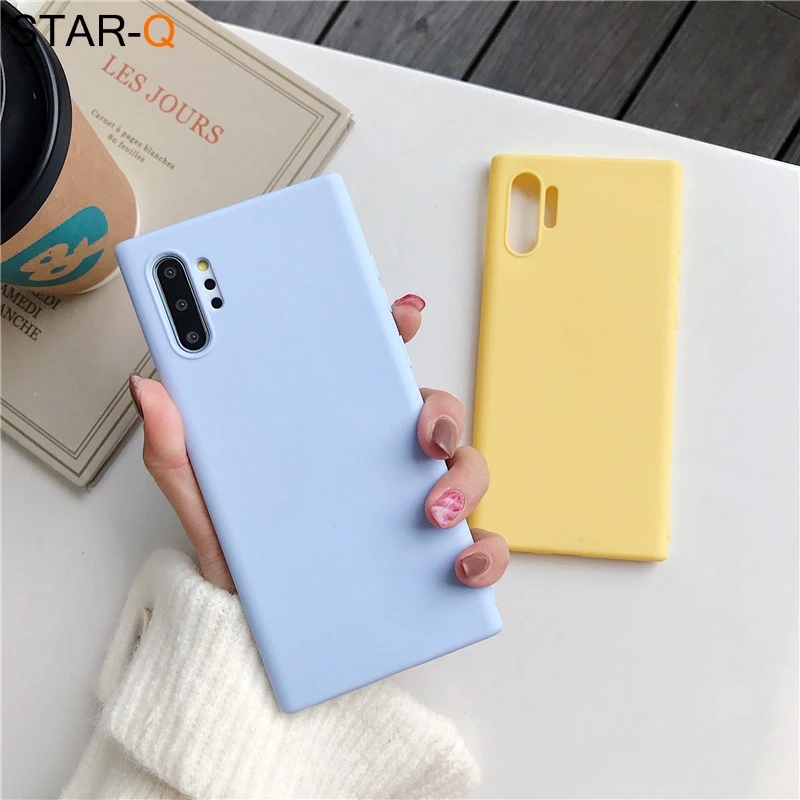 candy color silicone phone case for samsung galaxy note 10 9 8 s10 s10e s9 s8 s20 plus e galaxi matte soft tpu back cover cases
