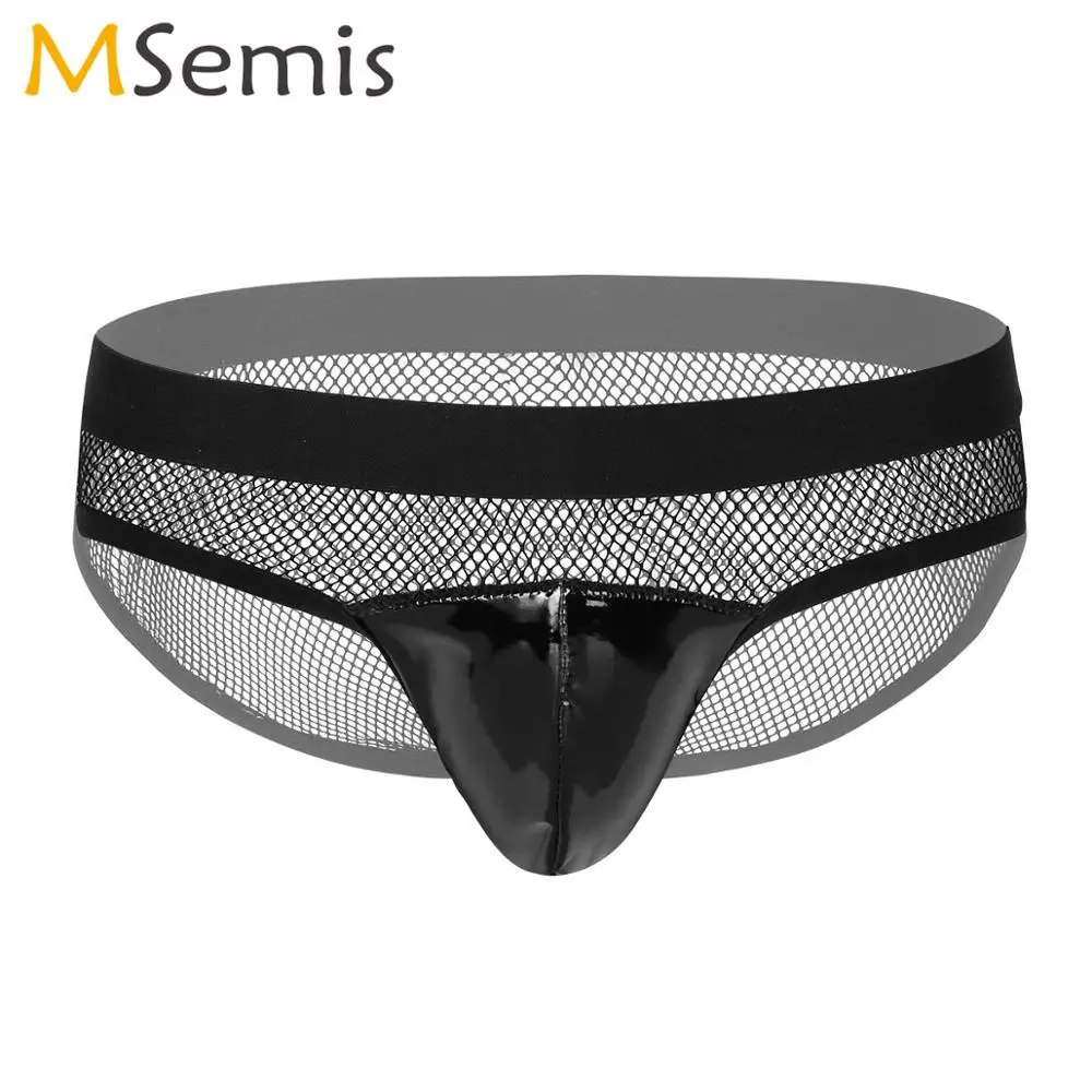Нижнее белье мужское сексуальные открытые прозрачные трусики сетчатые со