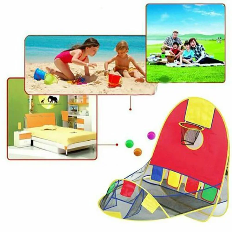 

Foldable Pop-Up Playing Ball Shooting Tent Goal Basketball Hoop Shooting Kids Toy Outdoor And Indoor Portable Child Play Tent