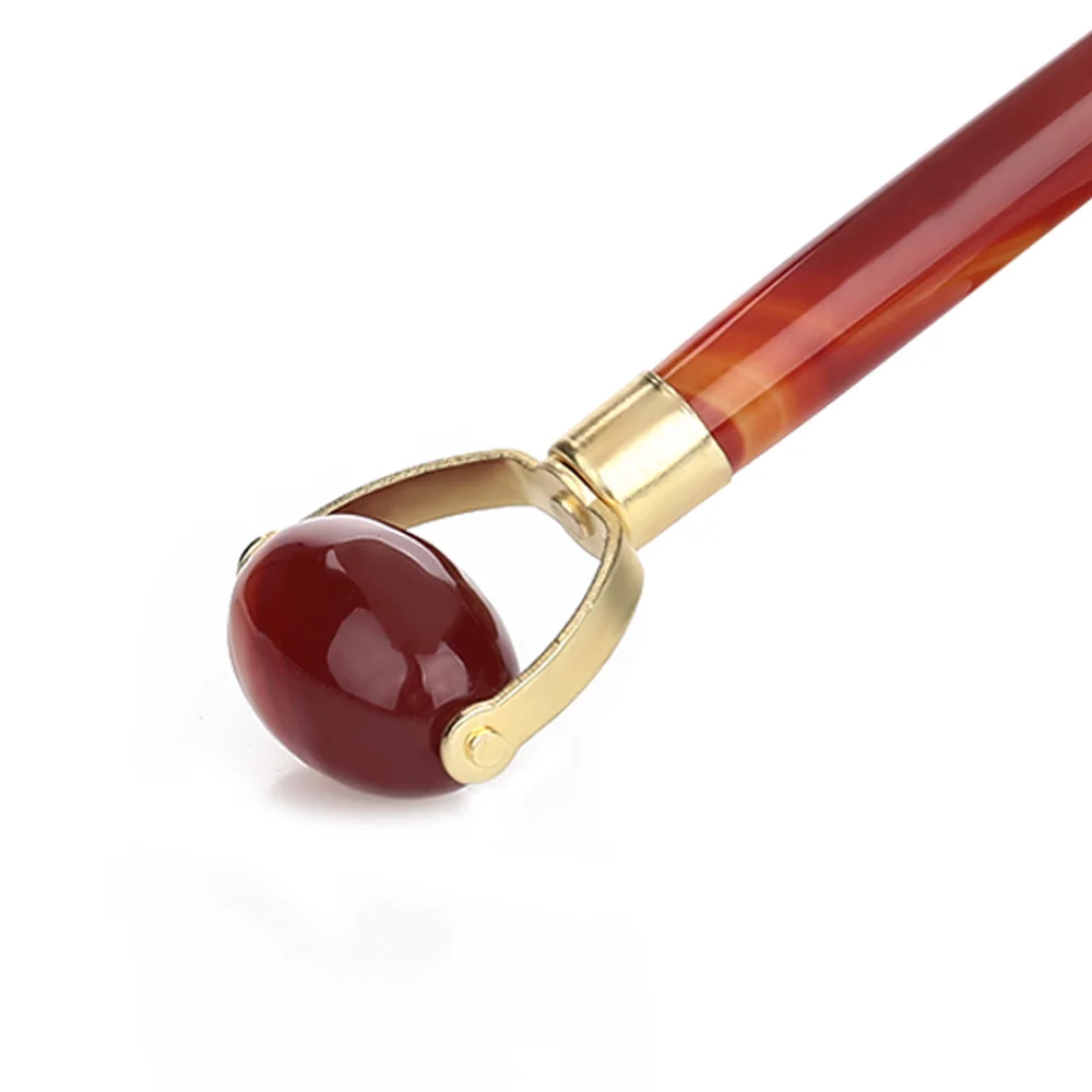 Natural Roller Facelift Anti-Aging Anti Wrinkle Women Agate Jade Face-Lifting Beauty Facial Massager Lifting and firming | Красота и