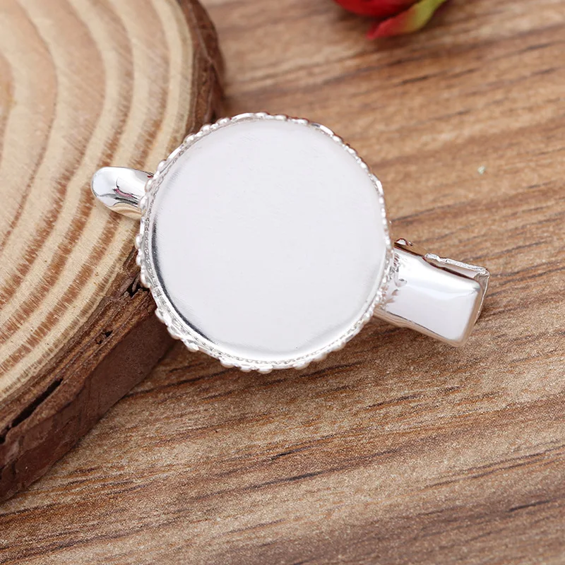 Круглая Корона 20 мм гнездо шпильки для волос полимерные заготовки под кабошон