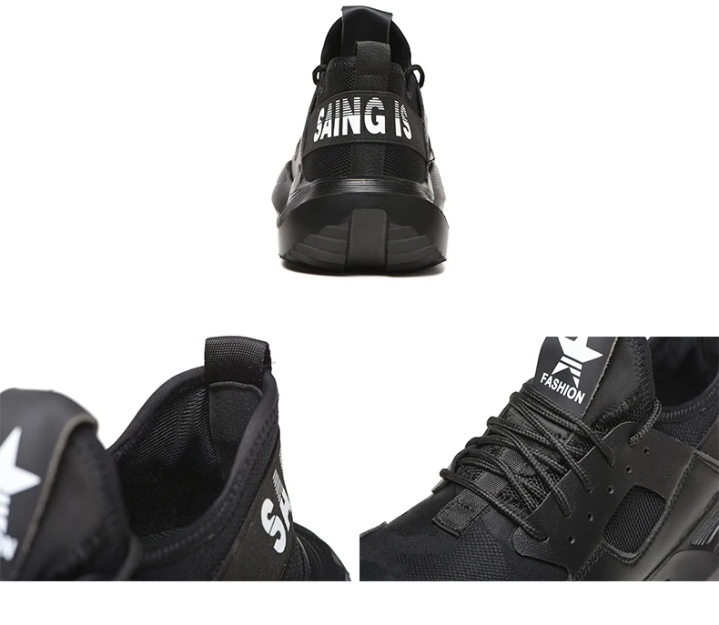 Men's Steel Toe Work Safety Shoes Casual Breathable Outdoor Sneakers Puncture Proof Boots Comfortable Industrial Shoes for Men