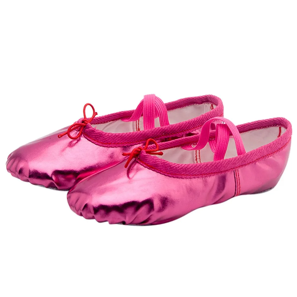 Балетки для девочек танцевальные туфли с лентой сатиновые тапочки обувь