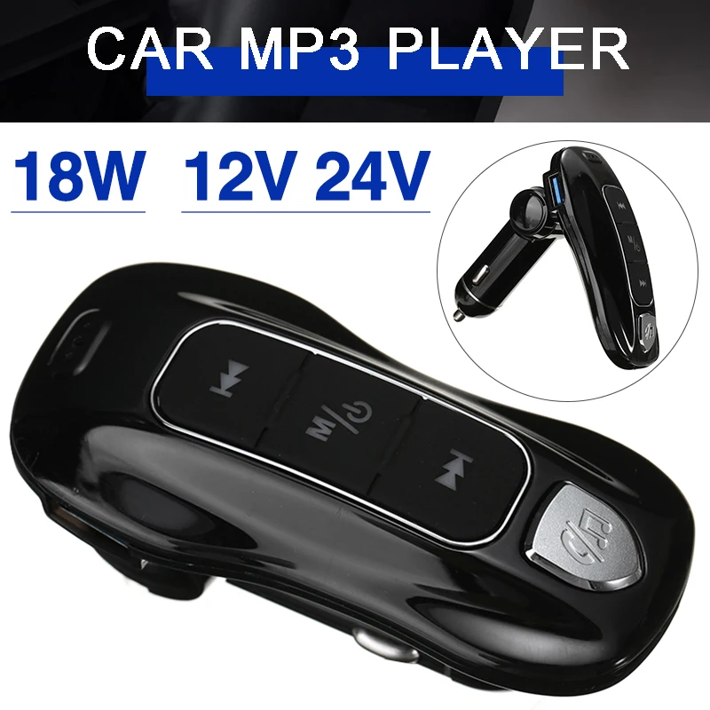 

Mayitr 1 шт. беспроводной FM-передатчик MP3 плеер Автомобильный комплект Портативный QC3.0 двойной USB быстрое зарядное устройство аудио адаптер