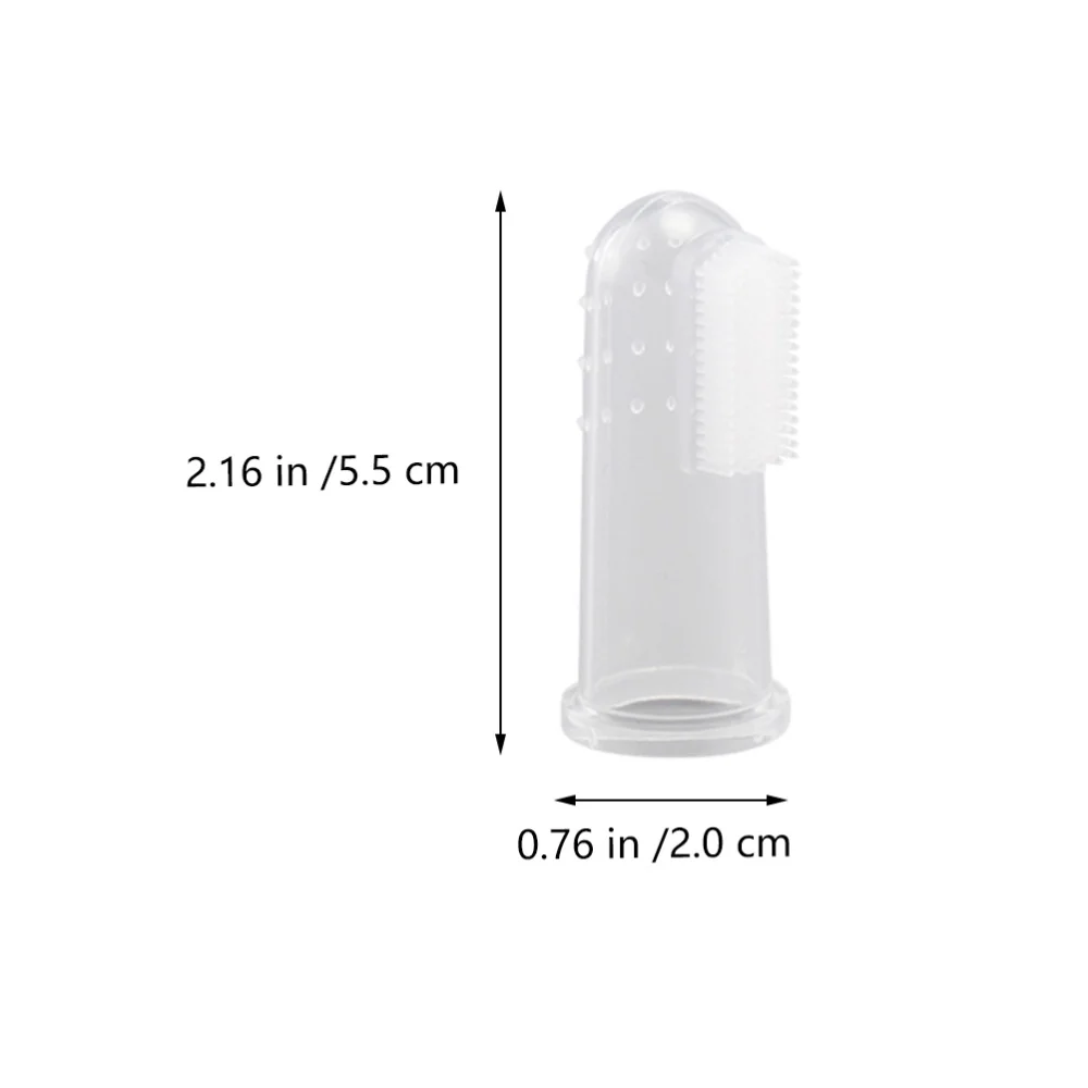 

20Pcs Practical Dog Toothbrushes Silicone Cat Toothbrushes Finger Toothbrushes