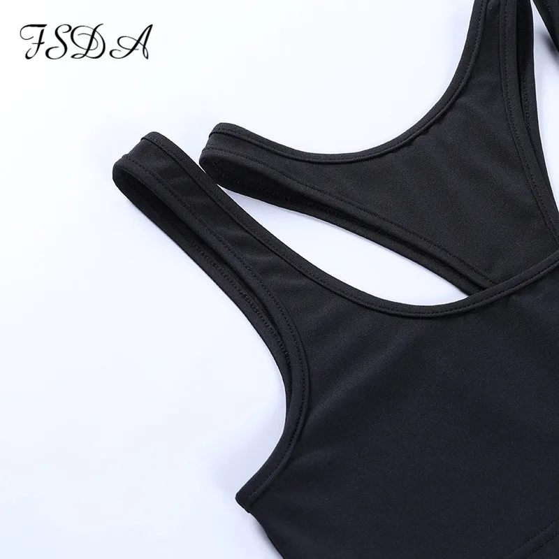 

FSDA Hollow Out Y2K 2021 Summer Crop Top Sexy Women Black Sleeveless White Beach Casual Streetwear Party Tank Tops Fashion