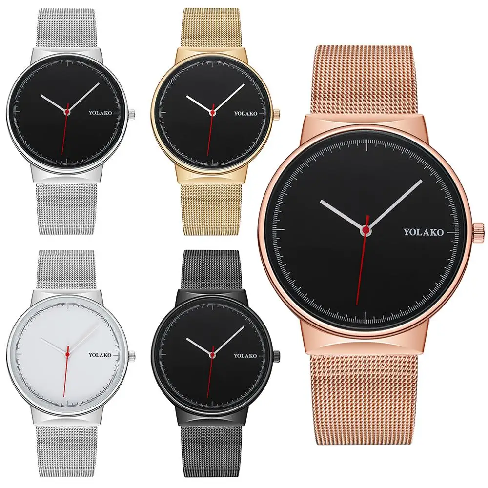 Новые три иглы сплава сетки пояса весы часы мужские Брендовые деловые наручные