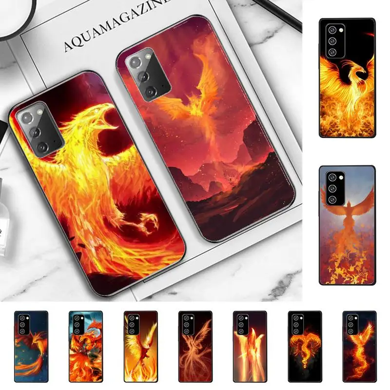 

YNDFCNB The rising Fire Phoenix bird Phone Case for Samsung Note 5 7 8 9 10 20 pro plus lite ultra A21 12 72
