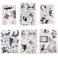 girls fairy plants metal cutting dies and clear stamps for diy scrapbooking crafts stencil card make photo album sheet decor
