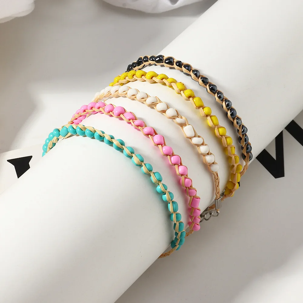 

New Fashions Colorful Woven Beads DIY Handmade Bracelet for Women Bohemia Ethnic Style Lady Bracelets Jewelry Gifts