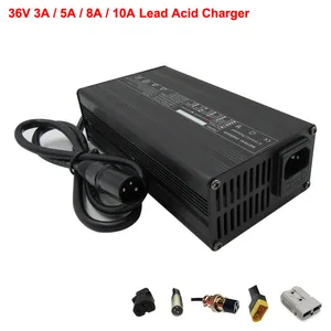 36v 3a 5a 8a 10a 12a lead acid ebike battery charger 36v electric bike bicycle wheelchair lead acid charger with fan free global shipping