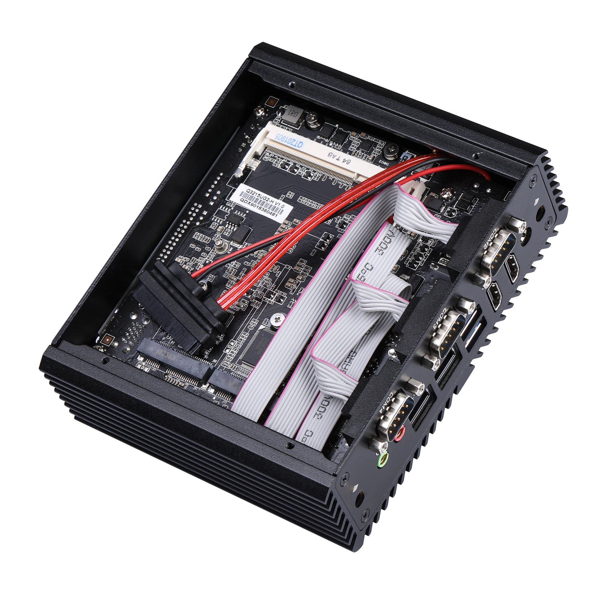 QOTOM промышленный компьютер без вентилятора Q430P Q450P Core i3 i5 AES-NI 4 COM GPIO WIFI 3G 4G для