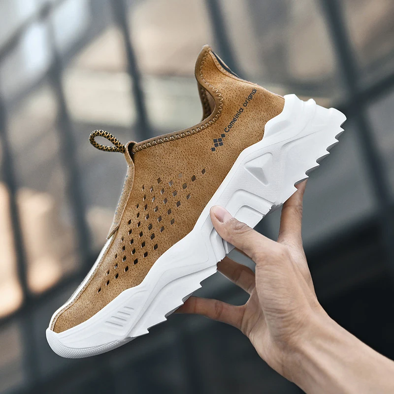 

Walking Driving Training Shoes for Male Outdoor Sport Sneakers Man Flat Loafers Breathable Shoes Microfiber Mens Running Shoes